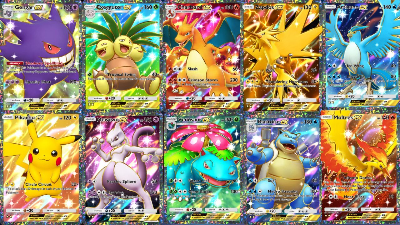 Collection complète des Full Art EX de TCG Pocket